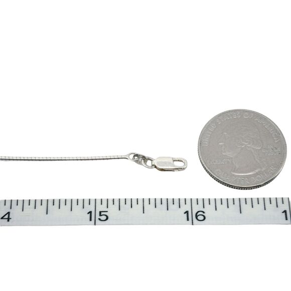 Vintage Italy GLO Sterling Silver 925 1.2mm Box Chain Necklace 16" - Picture 2 of 3